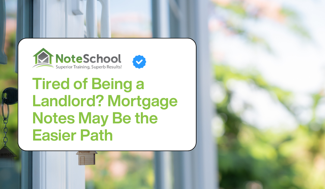 Tired of Being a Landlord? Why Mortgage Notes May Be the Easier Path